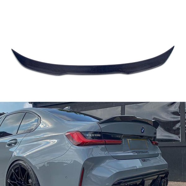 AC CS DA M3 M4 MP PSM P Style Carbon Rear Spoiler Trunk Wing for BMW 3 Series G20 G80 318i 320i 330 335i 340i CS Competition - 图片 4